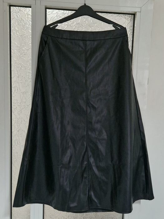 Дамска дълга кожена пола