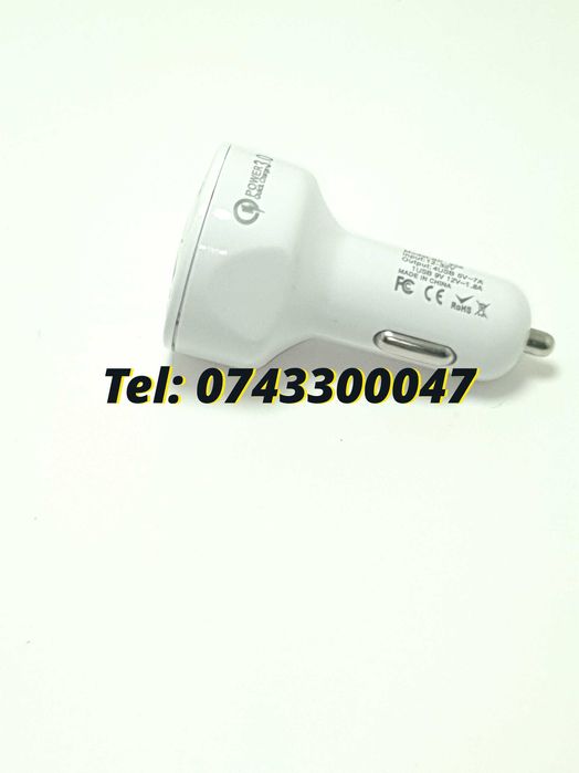 Incarcator Universal Masina Auto 4 Porturi Bricheta Usb Qc Fastcharge