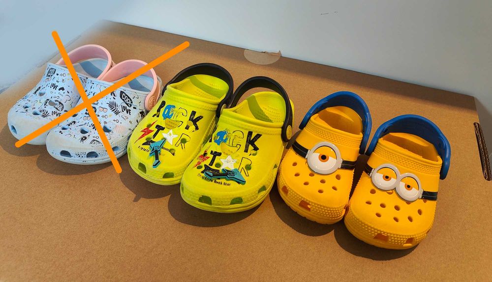 Şlapi copii Crocs și Coqui – Mărimile C8 și 28