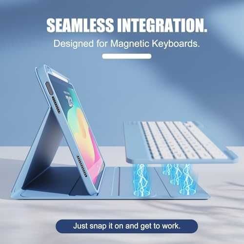 Нов Калъф за iPad A16 11 2025 / 10 10.9 2022 със слот за Pencil син защитен кейс таблет Айпад