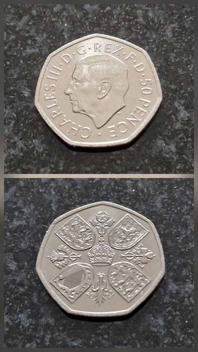 50 пенса – крал Чарлз III