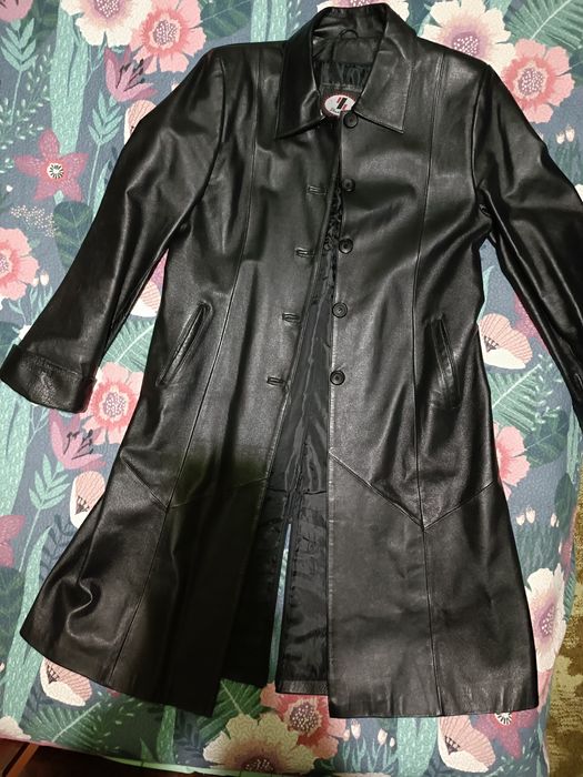 Женский кожаный кардиган