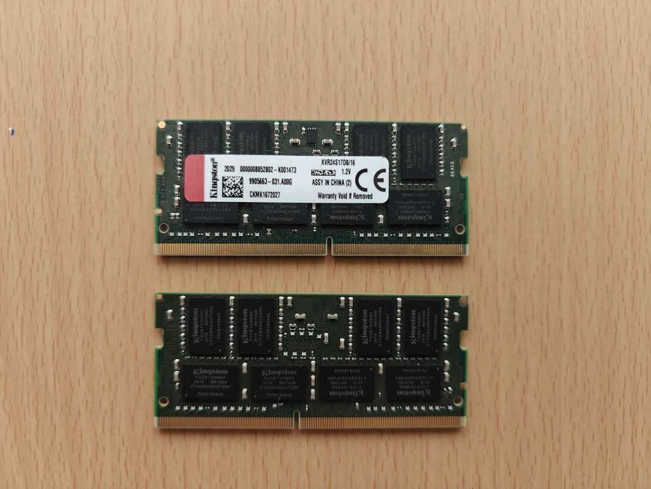 Kit 32GB DDR4 Memorie laptop KINGSTON ValueRAM 2x16GB 2400MHz CL17 KVR24S17D8/16 Bulk
