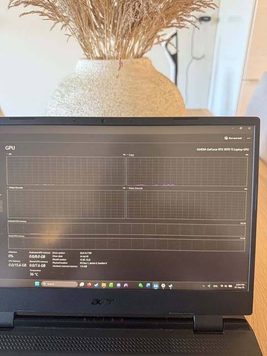 Acer Nitro 5, Ryzen 7 6800H, 16GB RAM, 1TB SSD, RTX 3070Ti 8GB