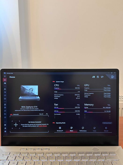 Asus Rog Zephyrus Ryzen 9 RTX 2060 1Tb SSD 2K 16GB Ram