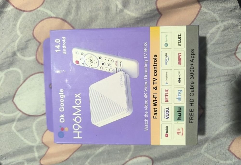 Продается практически новый Tv box h96max.