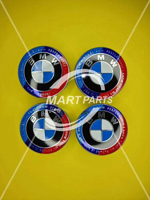 Юбилеен Комплект емблеми Бмв 82мм 74мм 45мм и 68мм Bmw емблема капачки