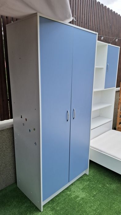 Set mobilier cameră copii – Pat + Dulap + Bibliotecă