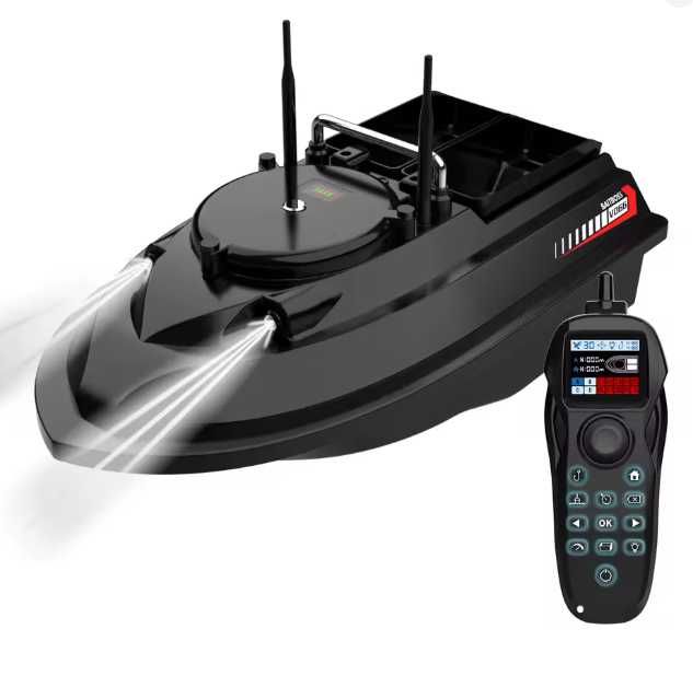 Лодка за захранка V066 GPS 20km/h 200 Точки Безчеткови Мотори НОВ Модел 2026