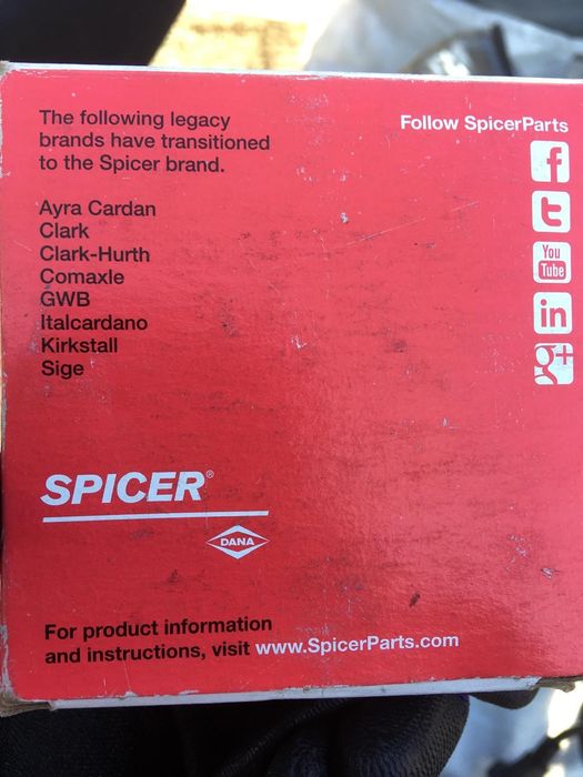 Крестовина карданного вала SPICER (США)