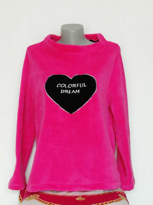 Мека пухкава блуза XL малинов цвят