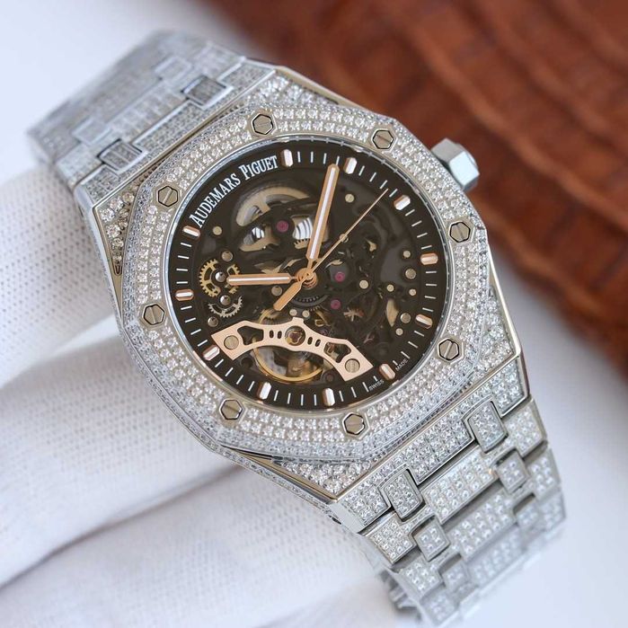 Автоматичен мъжки часовник Audemars Piguet Royal Oak Iced Out