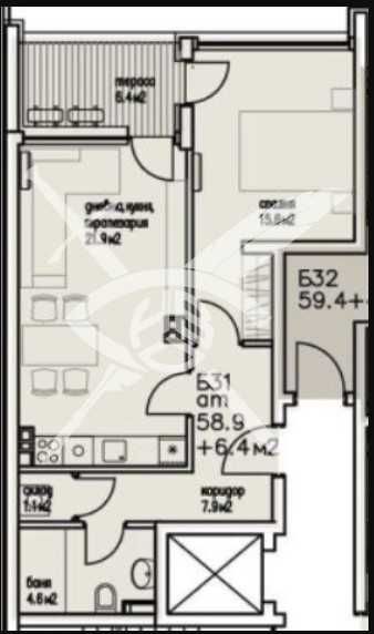 Дава се под наем Двустаен апартамент в Бургас, Изгрев - 65 кв.м за 73738 € - Снимка #1