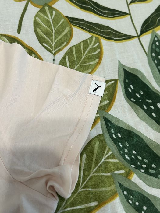 Tricou PUMA damă roz pudrat, mărimea S (36), ușor transparent