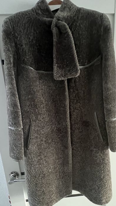 шуба из натурального меха овчинки