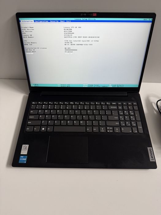 Laptop Lenovo V15 G4 IRU – Intel Core i3 Gen. 13 / 16GB RAM / SSD NVMe 512GB , Fara Windows