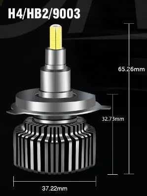 Лед крушки – Turbo Led H4 Canbus 360° ВИСОК клас CANBUS,Мощни /80W