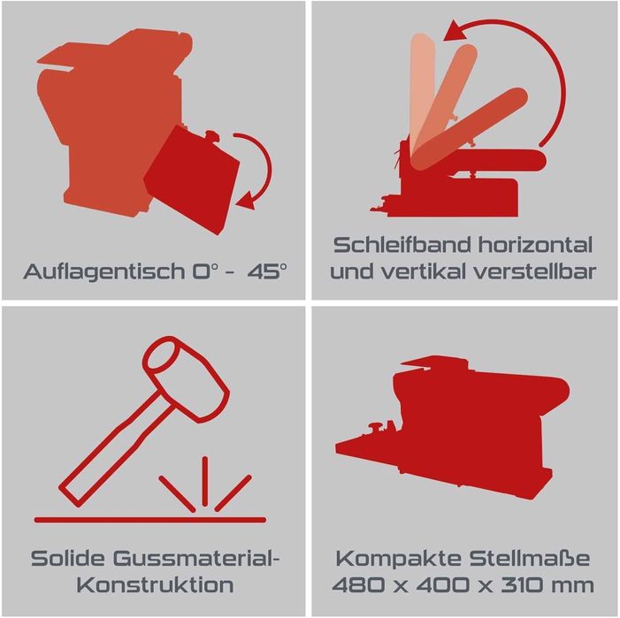 Polizor cu banda si disc prctix scheppach
