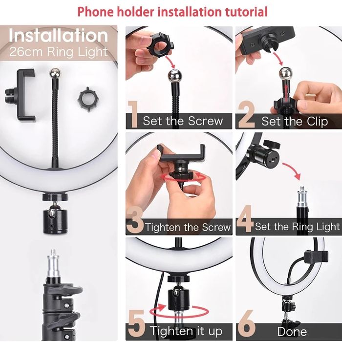 Lampa Circulara LED Selfie Ring Light - 3 Moduri Lumina - NOUA