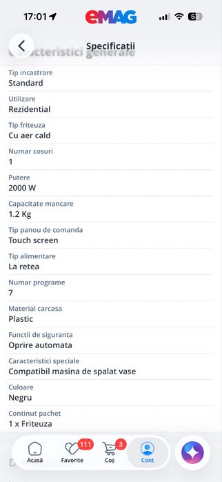 Friteuza cu aer cald Philips HD9280/90