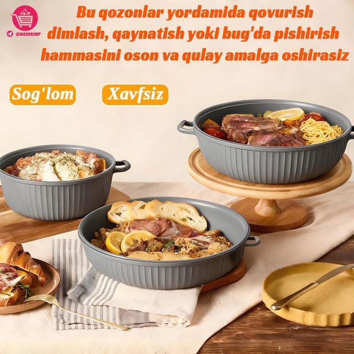 Yangi model PREMIUM MAYFAN TOSHLI QOZONLAR — 5 tahlil toʻolam