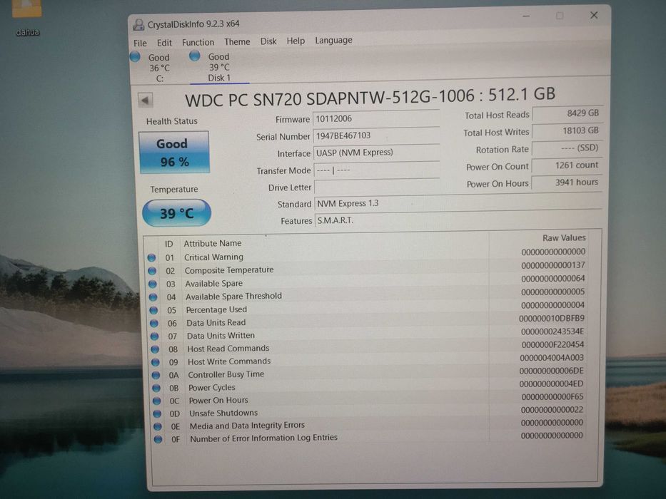 ssd 512 gb m.2 nvme Western Digital SN720, m2 pcie