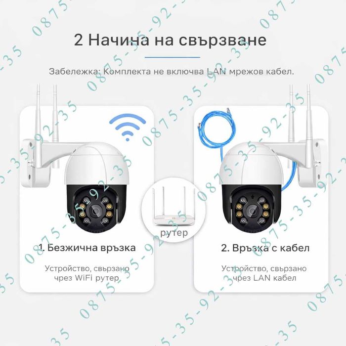 Приложение ICSEE. 8MegaPixel ULTRA HD Куполна камера WiFi и LAN връзка. С включен 12V Адаптер. Външна водоустойчива въртяща се CAMERA. Работи и с NVR!
