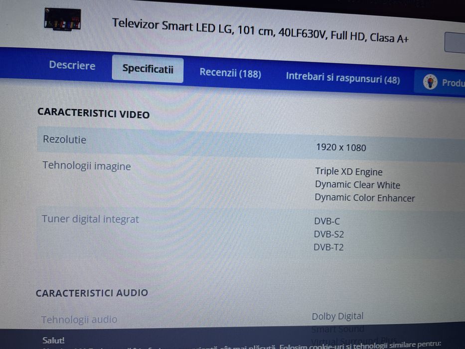 Vand TV LG in stare perfecta