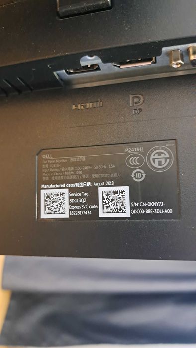 Монитор Dell P2419H – 23,8", IPS, Full HD