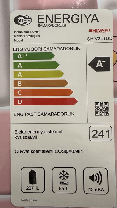 Yangi Shivaki xolodelnik sotiladi srochna
