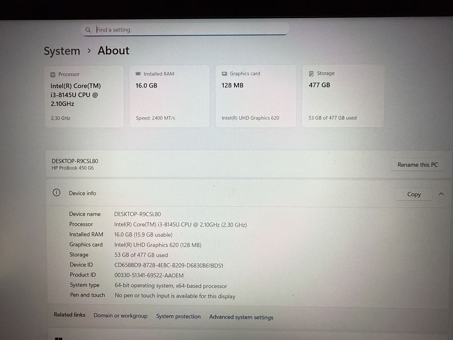 Laptop HP ProBook