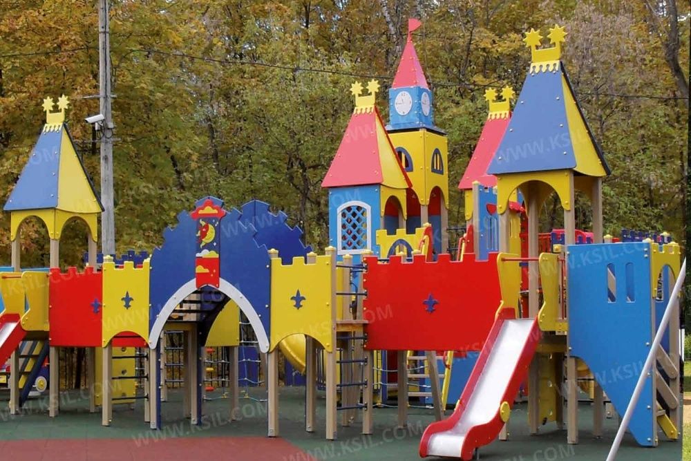 Детские площадки KSIL Болалар майдончаси Городки Замки Качели Горки