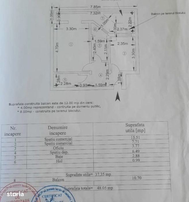 Apartament 2 camere - suprafata 49mp, confort 2, zona Viziru 1.