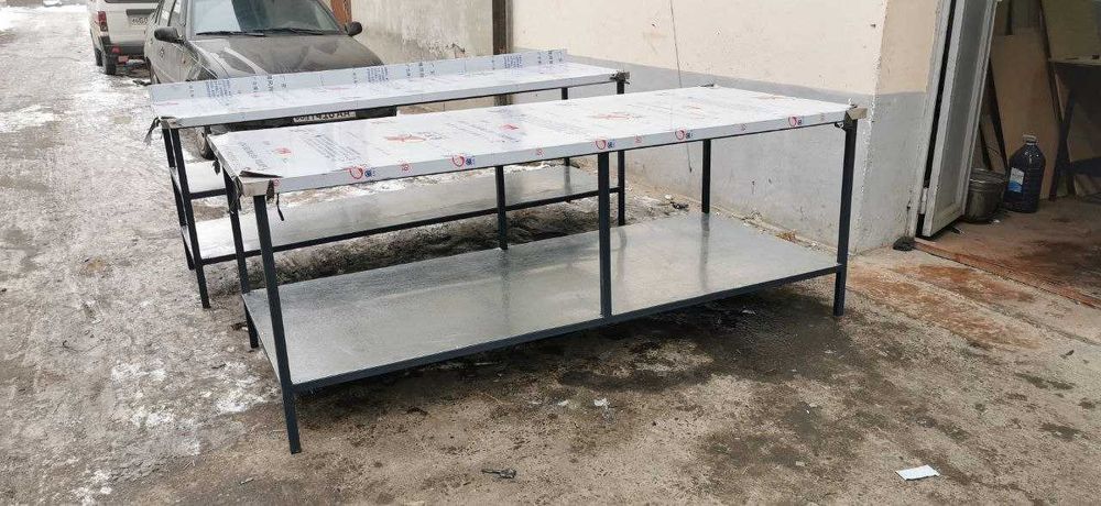 Стол производственный из нержавейки Zanglamaydigan po'latdan stol nerj