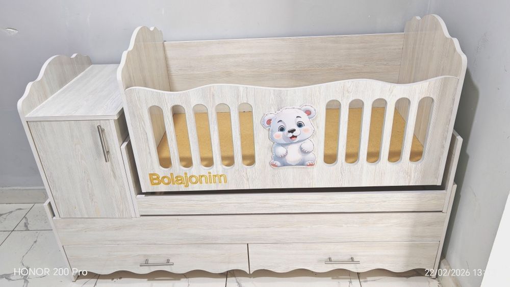 Bolalar krovati 3 tasi 1 da