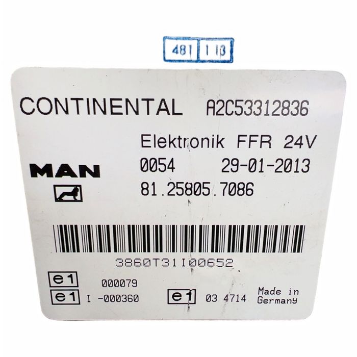 81258057086 Unitatea de Control, FFR MAN,CONTINENTAL MAN