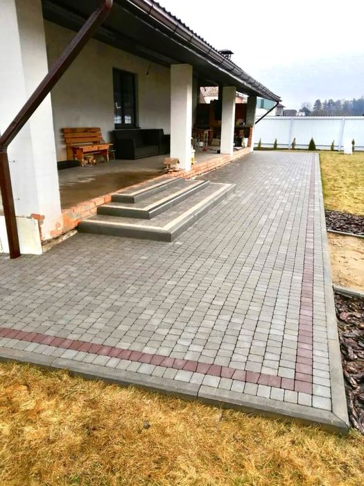 Профессиональная укладка брусчатки