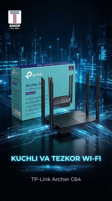 Wi-Fi роутер Tp-link Archer C64 Двухдиапазонный Гигабитный роутер.