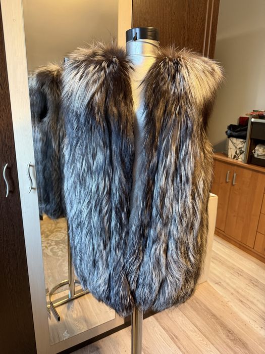 Vesta de blana de vulpe