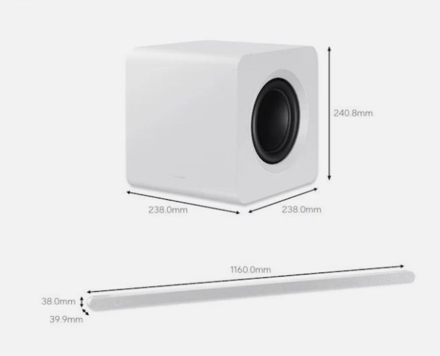 Soundbar Samsung HW-S801B Alb (Ultra Slim, Dolby Atmos, Subwoofer Wireless