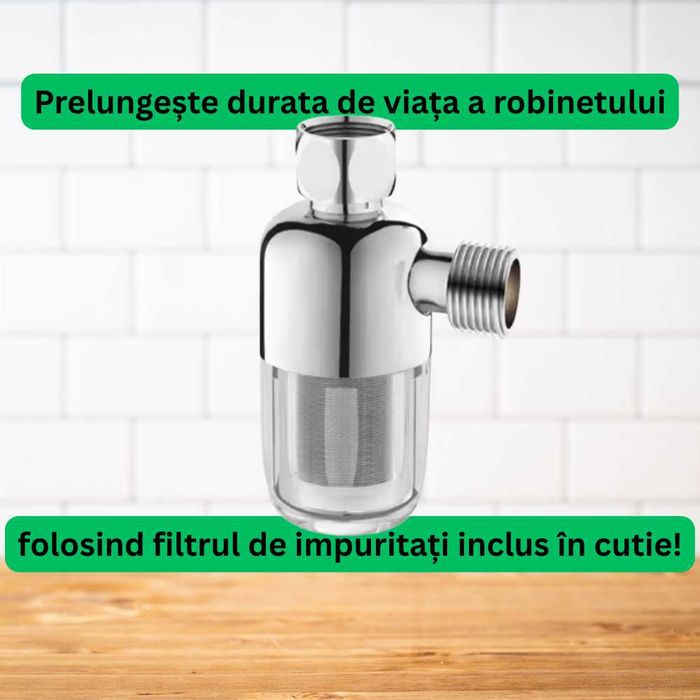 Robinet Electric Instant Apa Calda cu filtru, racord, prelungitor