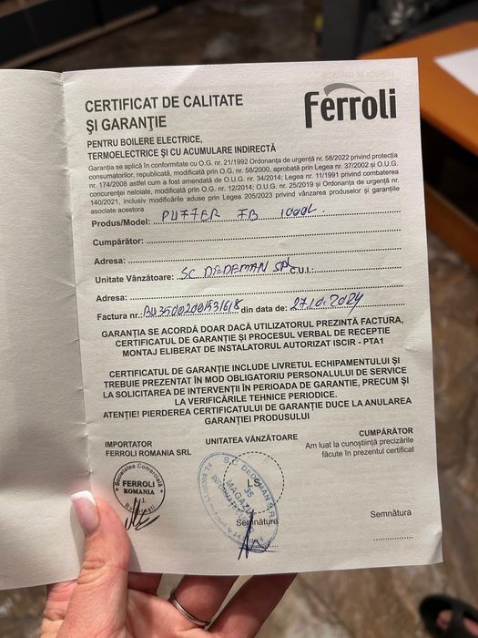 Puffer de 1000 l Ferroli