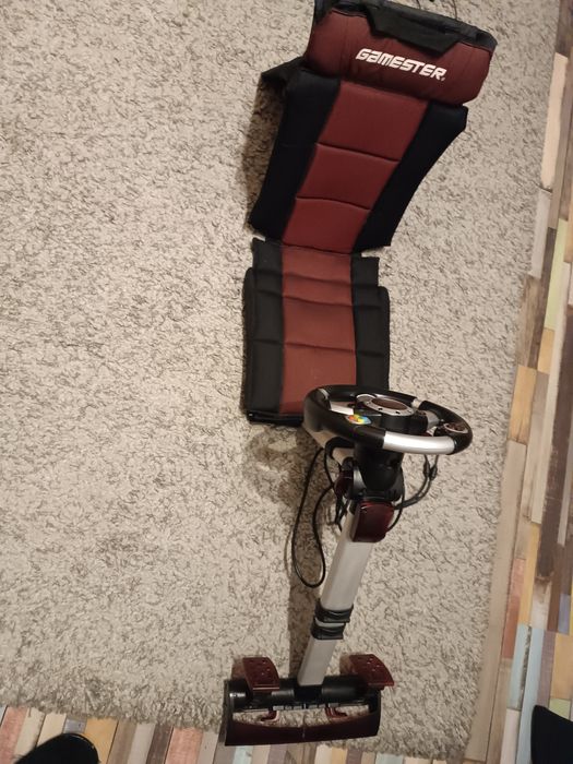 Volan Racing wheel,  pedale, stand  pt PlayStation 2 și Xbox clasic