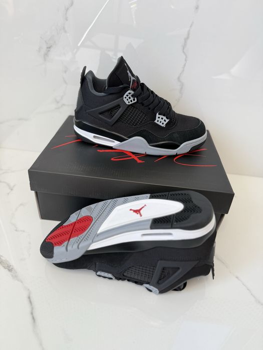 Air Jordan 4 Retro Black Canvas Full Box SE