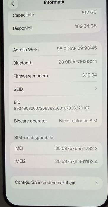 Iphone 15 pro max, 512 Gb, alb
