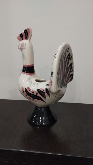 Керамична фигурка Петел – ръчно рисувана, фолклорен стил