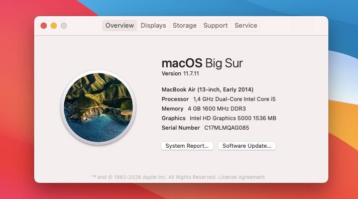 Laptop Macbook Air 2014