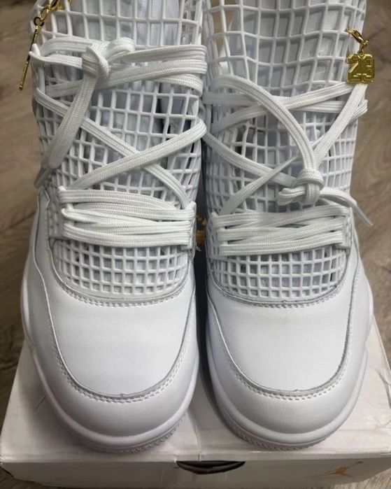 Air Jordan 4" Net - White/Metallic Gold