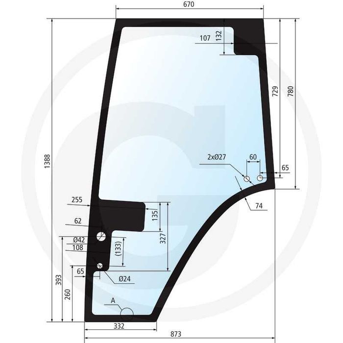 Geam usa dreapta fendt farmer / fendt favorit