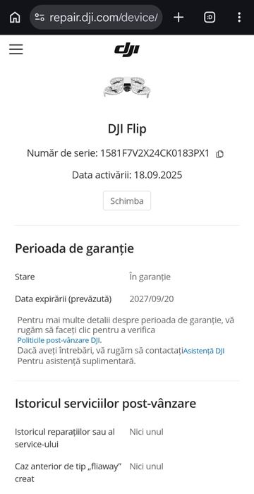 Vand / Schimb DJI Flip (doar drona)